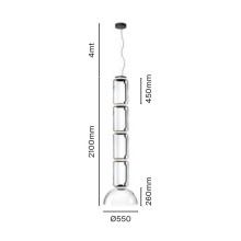 Flos Noctambule 4 Low Cylinders & Bow Pendelleuchte - Agof Store Flos Noctambule 4 Low Cylinders & Bow Pendelleuchte - Agof Store
