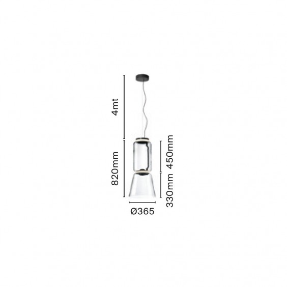 Flos Noctambule 1 Low Cylinder & Cone lampada a sospensione - Agof Store