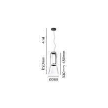 Flos Noctambule 1 Low Cylinder & Cone lampada a sospensione - Agof Store Flos Noctambule 1 Low Cylinder & Cone lampada a sospensione - Agof Store