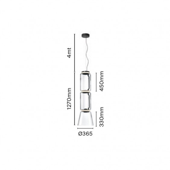 Flos Noctambule 2 Low Cylinders & Cone lampada a sospensione - Agof Store
