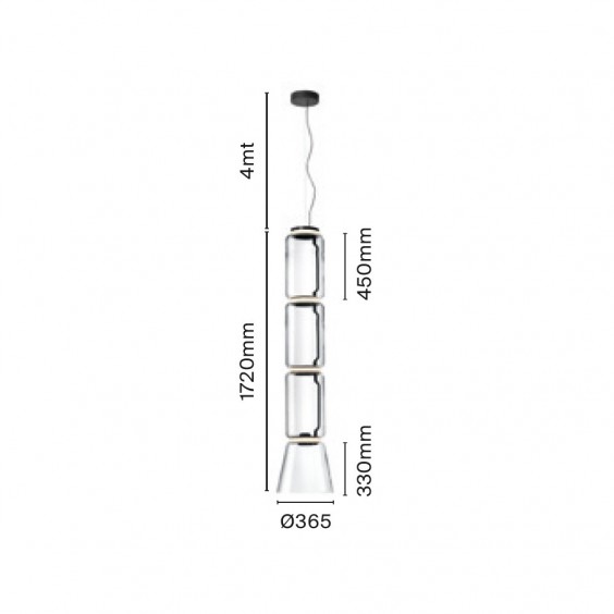 Flos Noctambule 3 Low Cylinders & Cone Pendelleuchte - Agof Store