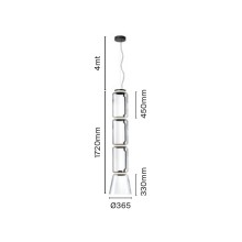 Flos Noctambule 3 Low Cylinders & Cone pendant lamp - Agof Store Flos Noctambule 3 Low Cylinders & Cone pendant lamp - Agof Store