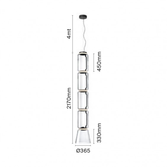 Flos Noctambule 4 Low Cylinders & Cone lampada a sospensione - Agof Store