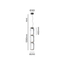 Flos Noctambule 3 Low Cylinders Pendelleuchte - Agof Store Flos Noctambule 3 Low Cylinders Pendelleuchte - Agof Store