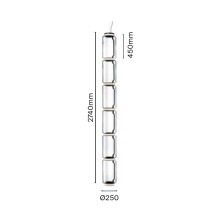 Flos Noctambule 6 Low Cylinders pendant lamp - Agof Store Flos Noctambule 6 Low Cylinders pendant lamp - Agof Store