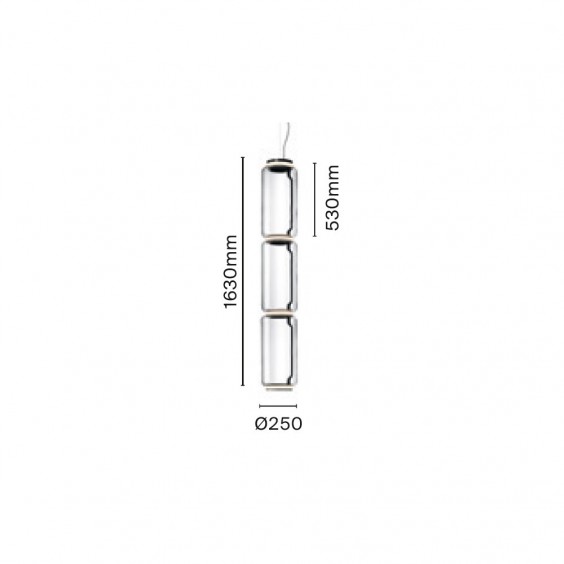 Flos Noctambule 3 High Cylinders lampada a sospensione - Agof Store
