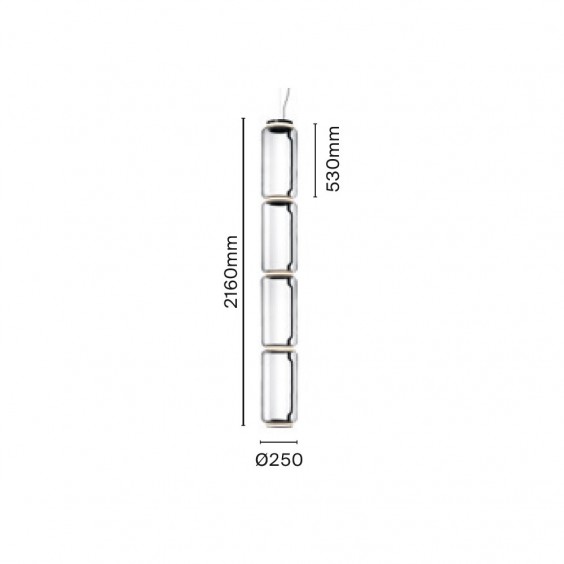 Flos Noctambule 4 High Cylinders lampada a sospensione - Agof Store
