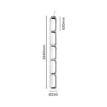 Flos Noctambule 5 High Cylinders lampada a sospensione - Agof Store Flos Noctambule 5 High Cylinders lampada a sospensione - Agof Store