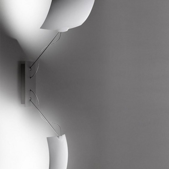 Ingo Maurer 2 x 18 x 18 wall ceiling lamp - Agof Store