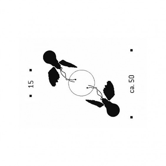Lucellino doppio Lampada da parete soffitto Ingo Maurer - Agof Store