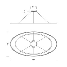 Nemo Ellisse Double Mega pendant lamp - Agof Store