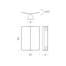 Applique à volet pivotant plié led Lampada da parete Nemo - Agof Store