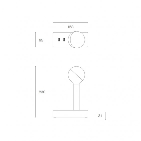 w152 Busby b1 Lampada da tavolo Wästberg - Agof Store