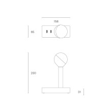 Wästberg w152 Busby b1 table lamp - Agof Store