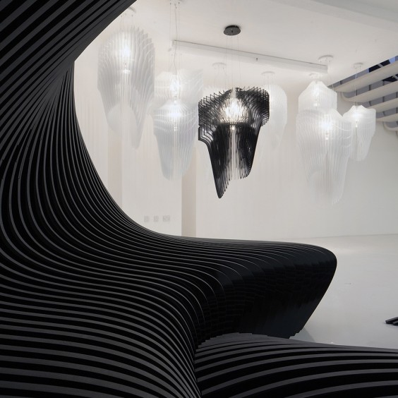 Slamp Aria black fade pendant lamp - Agof Store