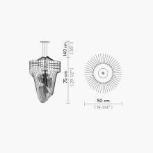 Aria gold Lampada a sospensione Slamp - Agof Store