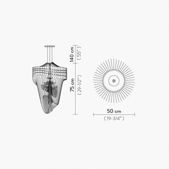 Slamp Aria transparent pendant lamp - Agof Store