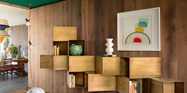 Original design bookcases to enrich the living area